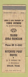 Matchbook Cover - Hitching Post Motel Uvalde TX
