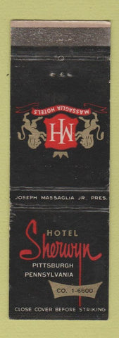 Matchbook Cover - Hotel Sherwyn Pittsburgh PA WEAR