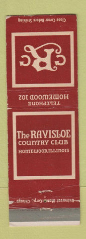 Matchbook Cover - Ravisloe Country Club Homewood IL WEAR