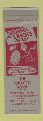 Matchbook Cover - Tobacco Bowl Mission KS