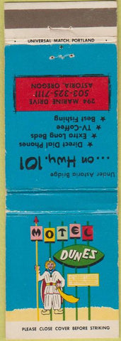 Matchbook Cover - Motel Dunes Astoria OR