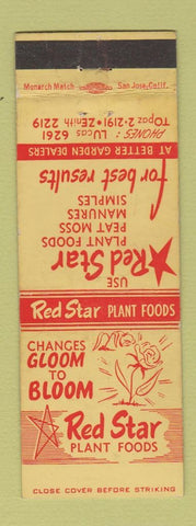 Matchbook Cover - Red Star Plant Foods