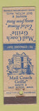 Matchbook Cover - Mail Coach Grille East Acton MA WEAR
