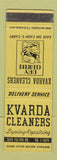 Matchbook Cover - Kvarda Cleaners Cleveland OH
