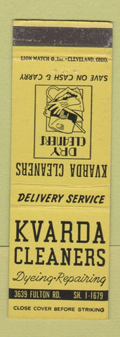 Matchbook Cover - Kvarda Cleaners Cleveland OH