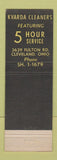 Matchbook Cover - Kvarda Cleaners Cleveland OH