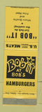 Matchbook Cover - Bob It Hamburgers
