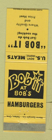 Matchbook Cover - Bob It Hamburgers
