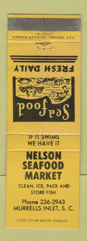 Matchbook Cover - Nelson Seafood Market Murrells Inlet SC
