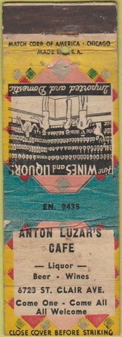 Matchbook Cover - Anton Luzar's Cafe POOR