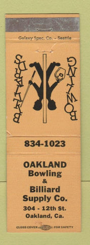 Matchbook Cover - Oakland Bowling Billiard Supply Oakland CA
