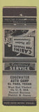 Matchbook Cover - Edgewater Auto Camp El Paso TX WEAR