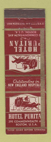 Matchbook Cover - Hotel Puritan Boston MA
