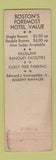 Matchbook Cover - Hotel Puritan Boston MA
