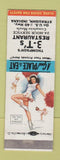 Matchbook Cover - 3T's Restaurant Straughn IN pinup
