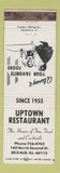 Matchbook Cover - Uptown Restaurant DeKalb IL WEAR