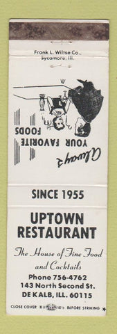 Matchbook Cover - Uptown Restaurant DeKalb IL WEAR