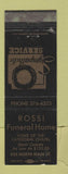 Matchbook Cover - Rossi Funeral Home WEAR
