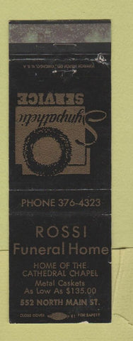 Matchbook Cover - Rossi Funeral Home WEAR