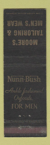 Matchbook Cover - Nunn Bush Men's Shoes Moore's