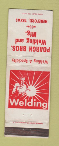 Matchbook Cover - Poarch Bros Welding Hereford TX