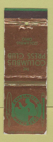 Matchbook Cover - Columbus Press Club OH WORN