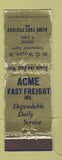 Matchbook Cover - Acme Fast Freight WORN