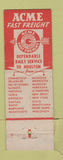 Matchbook Cover - Acme Fast Freight WORN