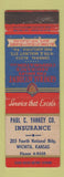 Matchbook Cover - Paul Yankey Insurance Wichita KS