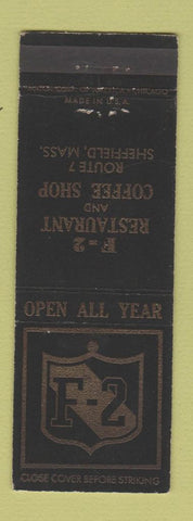 Matchbook Cover - F2 Restaurant Sheffield MA