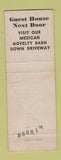 Matchbook Cover - F2 Restaurant Sheffield MA