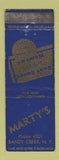Matchbook Cover - Marty's Sandy Creek NY restaurant WEAR