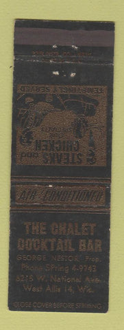 Matchbook Cover - Chalet Cocktail Bar West Allis WI