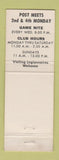 Matchbook Cover - American Legion Astoria OR