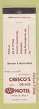 Matchbook Cover - Cresco's Deluxe Motel Cresco IA