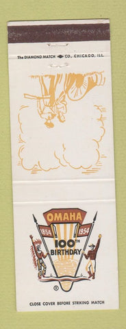 Matchbook Cover - Omaha 100th Birthday 1954 NE