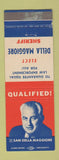 Matchbook Cover - Sam Della Maggiore Sheriff Election Santa Clara CA