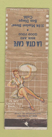 Matchbook Cover - La Cita Cafe San Diego CA pinup POOR