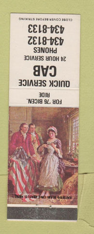Matchbook Cover - Cab Taxi 1976