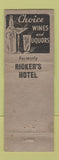 Matchbook Cover - Kirchner's Hotel Lancaster PA WEAR