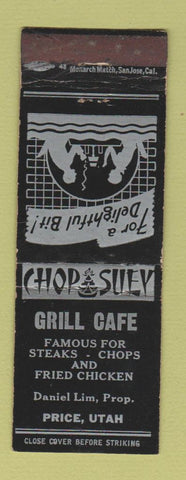 Matchbook Cover - Grill Cafe Price UT