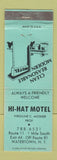 Matchbook Cover - Hi Hat Motel Watertown NY WEAR