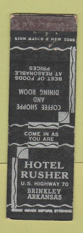 Matchbook Cover - Hotel Rusher Brinkley AR WEAR