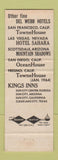 Matchbook Cover - Kings Inn Sun City CA