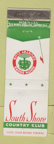 Matchbook Cover - South Shore Country Club DD Bean WEAR