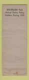 Matchbook Cover - Sun Life Insurance Canada Portland ME