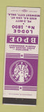 Matchbook Cover - Elks Lodge Midwest City OK
