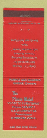 Matchbook Cover - Plains Motel Cherokee OK