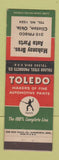 Matchbook Cover - Toledo Auto Parts Mahanay Bros Clinton OK