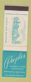 Matchbook Cover - Peoples Savings and Loan Bartlesville OK WEAR